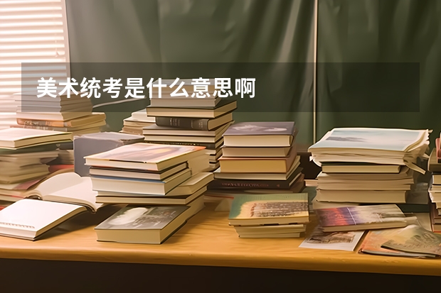 美术统考是什么意思啊