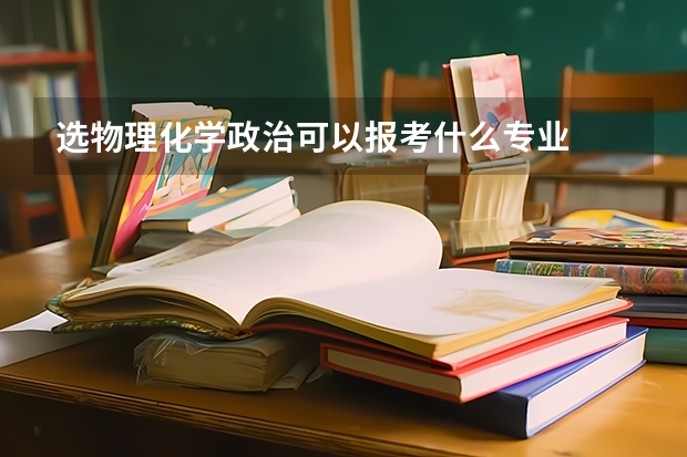 选物理化学政治可以报考什么专业