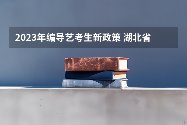 2023年编导艺考生新政策 湖北省2024年高考政策