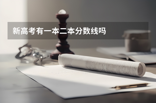 新高考有一本二本分数线吗