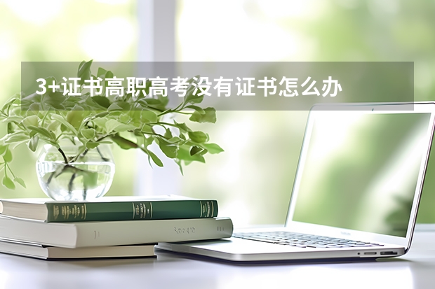 3+证书高职高考没有证书怎么办