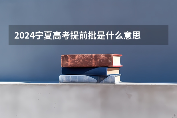 2024宁夏高考提前批是什么意思