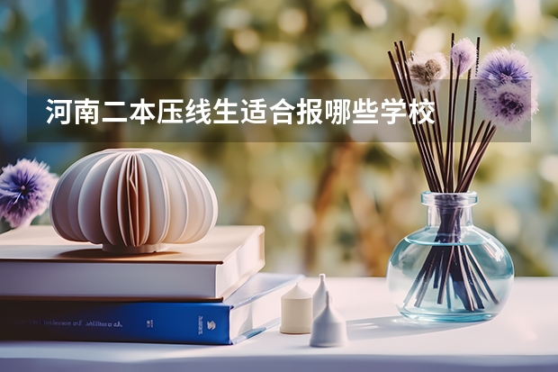 河南二本压线生适合报哪些学校