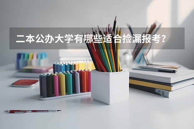 二本公办大学有哪些适合捡漏报考？
