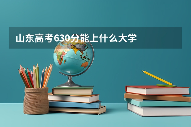 山东高考630分能上什么大学