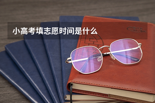 小高考填志愿时间是什么