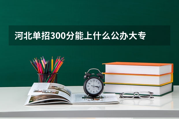 河北单招300分能上什么公办大专