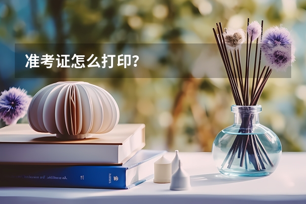 准考证怎么打印？