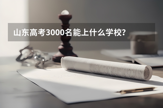 山东高考3000名能上什么学校？