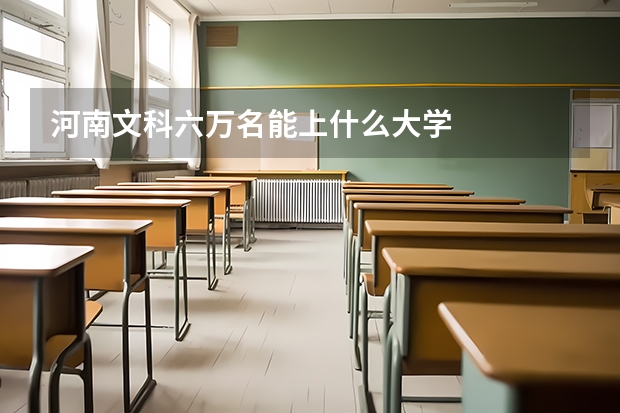 河南文科六万名能上什么大学
