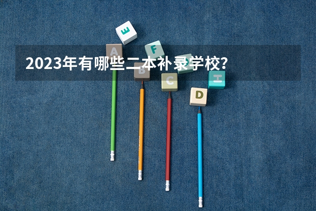 2023年有哪些二本补录学校？