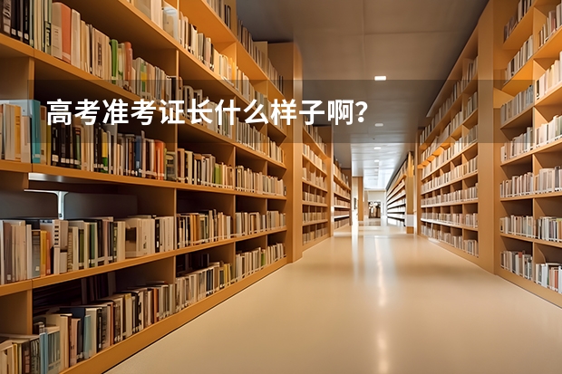 高考准考证长什么样子啊？