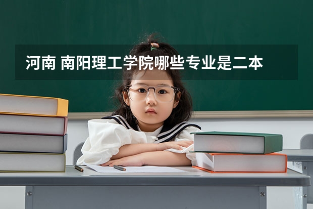 河南 南阳理工学院哪些专业是二本