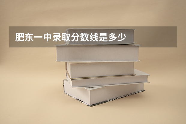 肥东一中录取分数线是多少