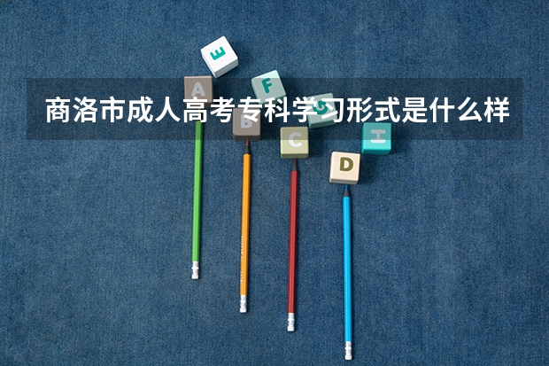 商洛市成人高考专科学习形式是什么样的？