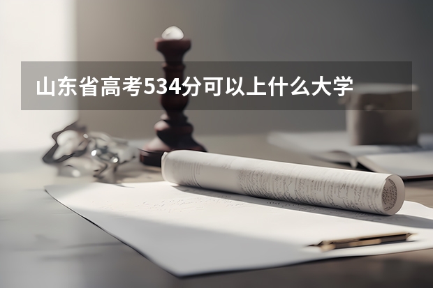 山东省高考534分可以上什么大学