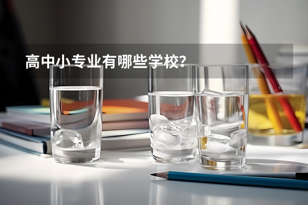 高中小专业有哪些学校？