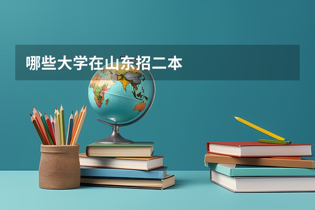 哪些大学在山东招二本