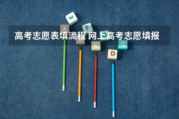 高考志愿表填流程 网上高考志愿填报流程图解