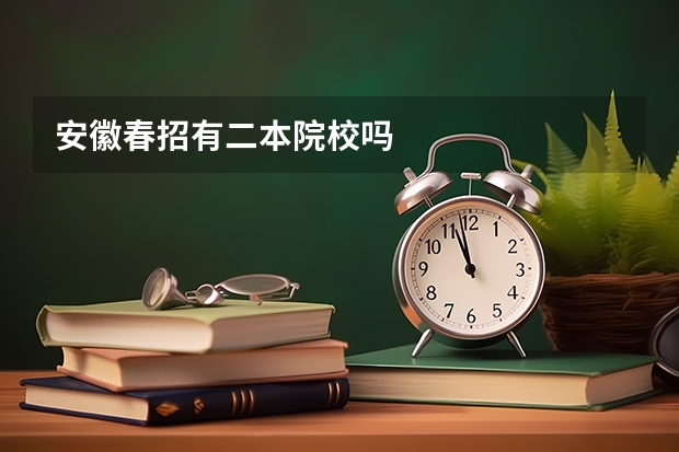 安徽春招有二本院校吗