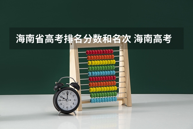 海南省高考排名分数和名次 海南高考分数线一览表
