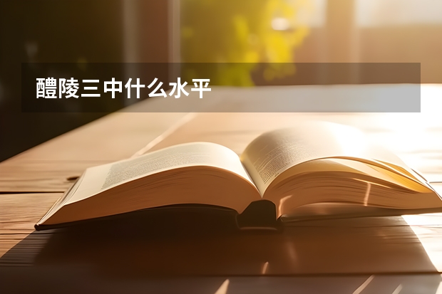 醴陵三中什么水平