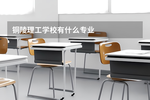 铜陵理工学校有什么专业