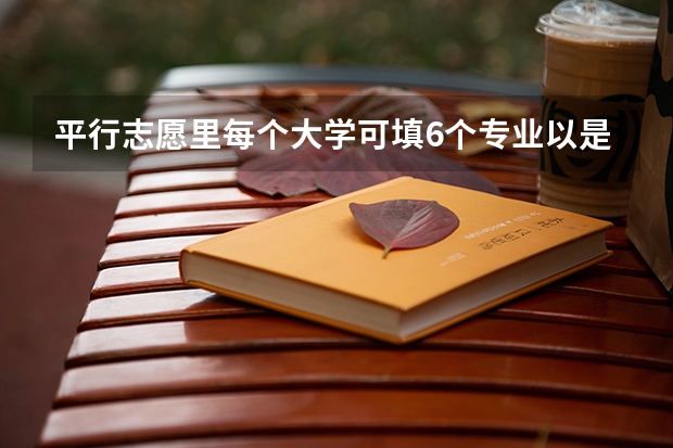 平行志愿里每个大学可填6个专业以是什么意思呢？