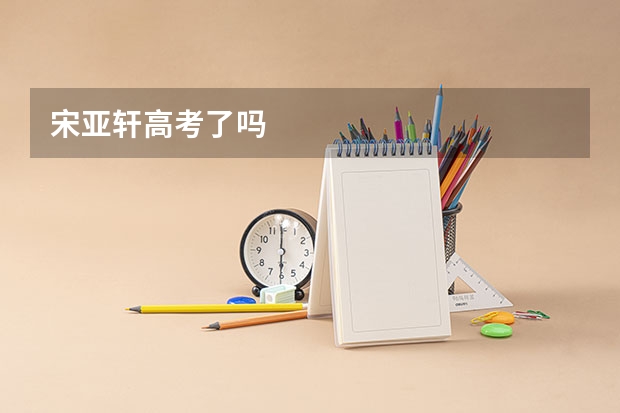 宋亚轩高考了吗