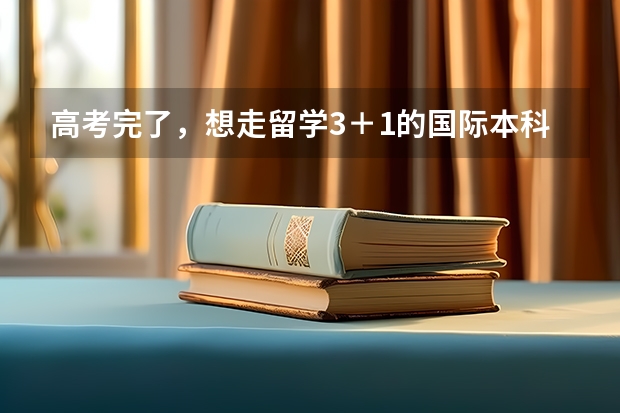 高考完了，想走留学3＋1的国际本科，这种可行吗？