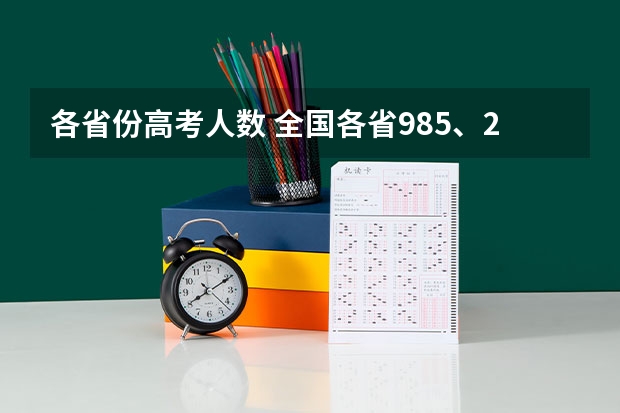 各省份高考人数 全国各省985、211录取率