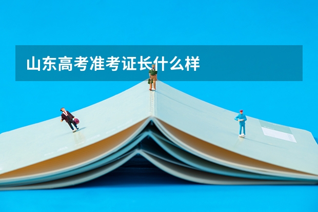 山东高考准考证长什么样