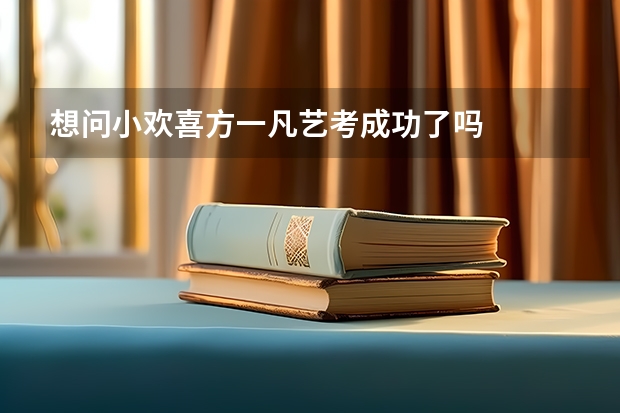 想问小欢喜方一凡艺考成功了吗