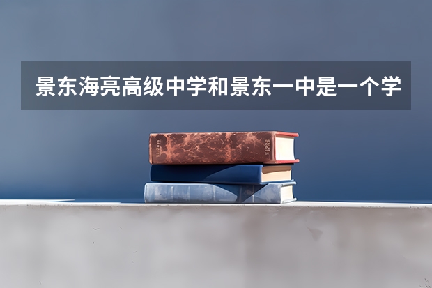 景东海亮高级中学和景东一中是一个学校吗