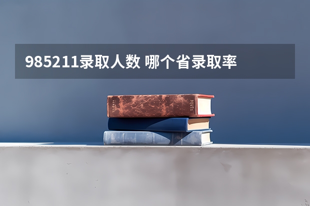 985211录取人数 哪个省录取率最高