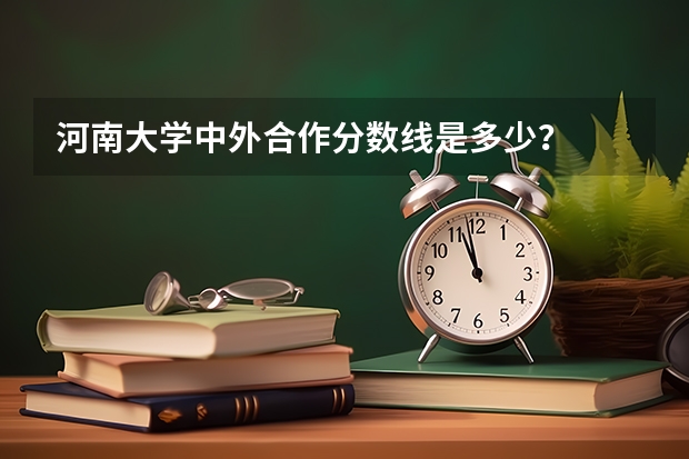 河南大学中外合作分数线是多少？