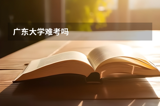 广东大学难考吗