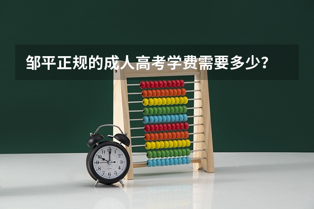 邹平正规的成人高考学费需要多少？