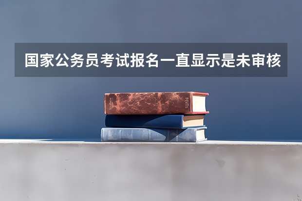 国家公务员考试报名一直显示是未审核是什么意思
