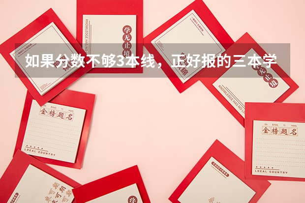如果分数不够3本线,正好报的三本学校没有人报,我会被录取吗?