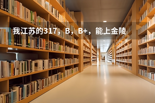 我江苏的317,B,B+,能上金陵三本吗?成贤金陵哪个好