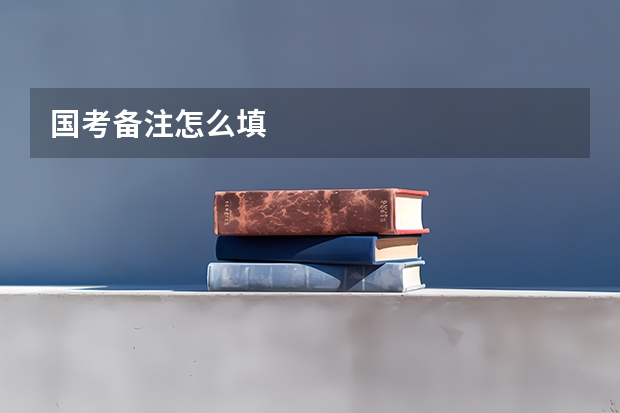 国考备注怎么填