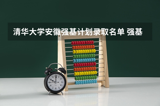 清华大学安徽强基计划录取名单 强基计划入围名单