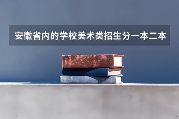 安徽省内的学校美术类招生分一本二本三本么？哪位知道的回答下！谢啦！（安徽合肥专科学校排名及分数线）