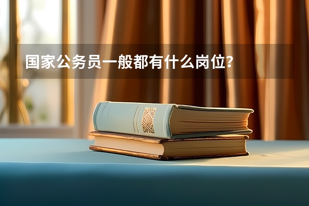 国家公务员一般都有什么岗位？