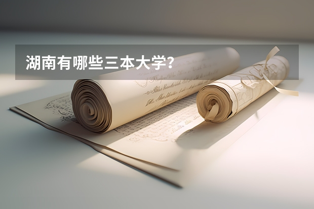 湖南有哪些三本大学？
