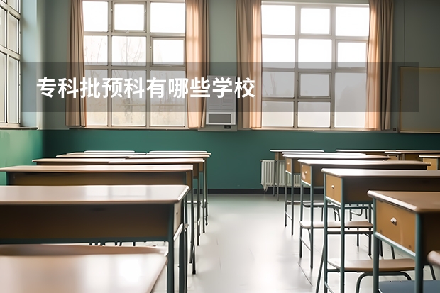 专科批预科有哪些学校