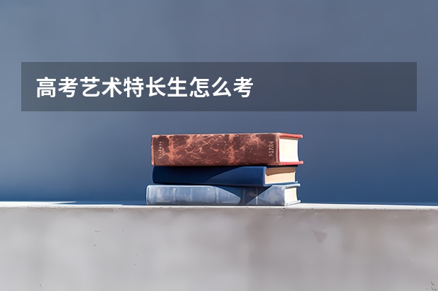 高考艺术特长生怎么考