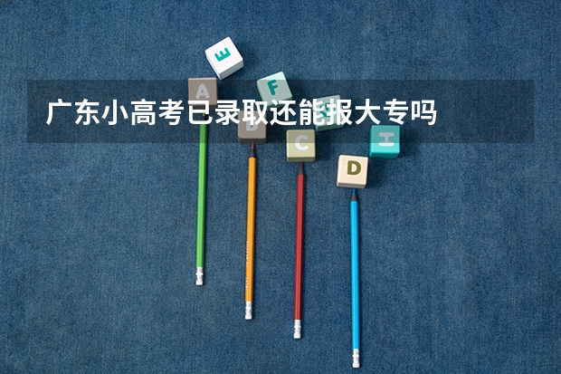 广东小高考已录取还能报大专吗