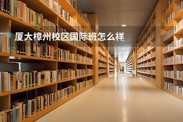 厦大樟州校区国际班怎么样